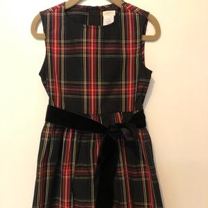 NWT: Crewcuts sz5, black& red plaid dress